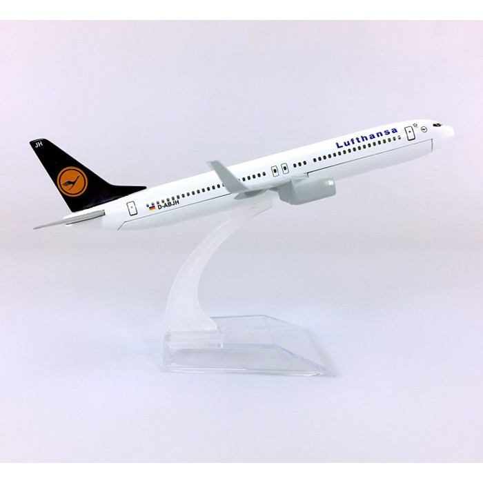 Mô hình máy bay tĩnh B737-800 Lufthansa Airlines 16cm