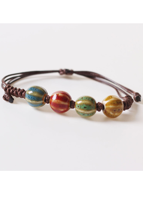 Vòng tay gốm thời trang Simple style VGOM21 hạt tròn
