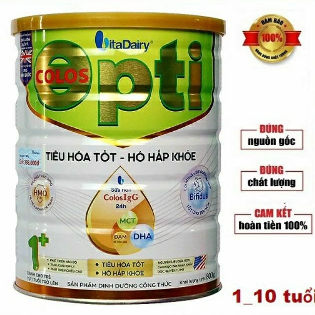 (Tích xu đổi quà) Sữa Colos opti 1+ 800g (tiêu hóa tốt hô hấp khỏe)