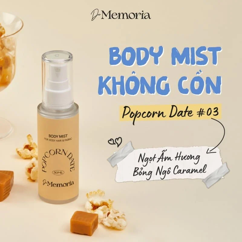 Nước hoa dạng xịt không cồn de memoria body mist 50ml