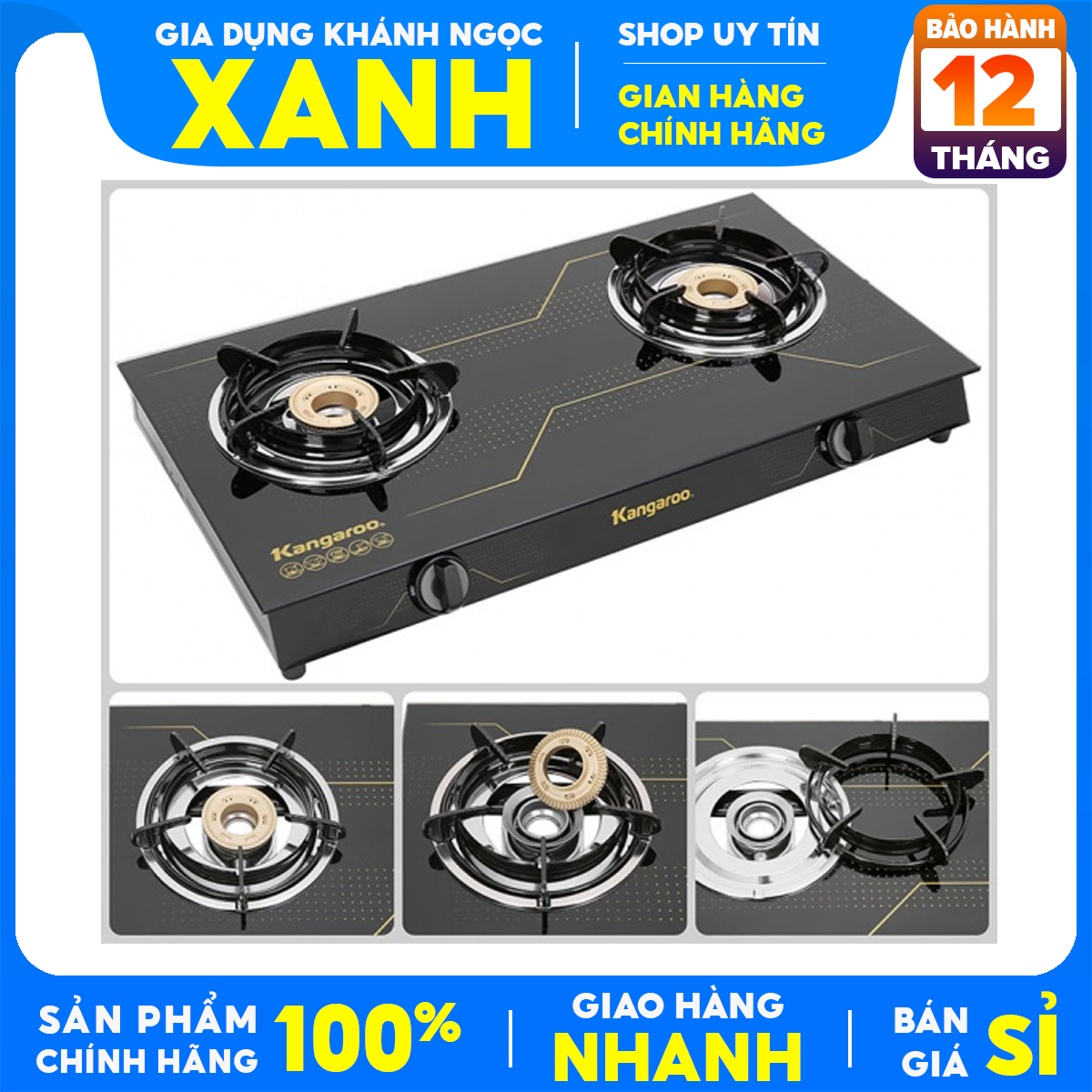 Original kangaroo kg516m double gas stove on Display + Giveaway zip flame retardant full gas saving 12 months warranty