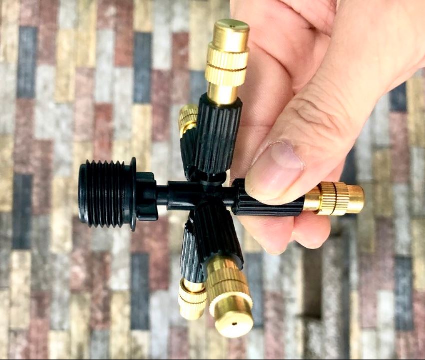Béc phun sương 05 điểm bằng đồng chân ren 21mm LV09