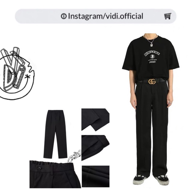 Black Wide Pant (Quần Tây Ống Rộng)
