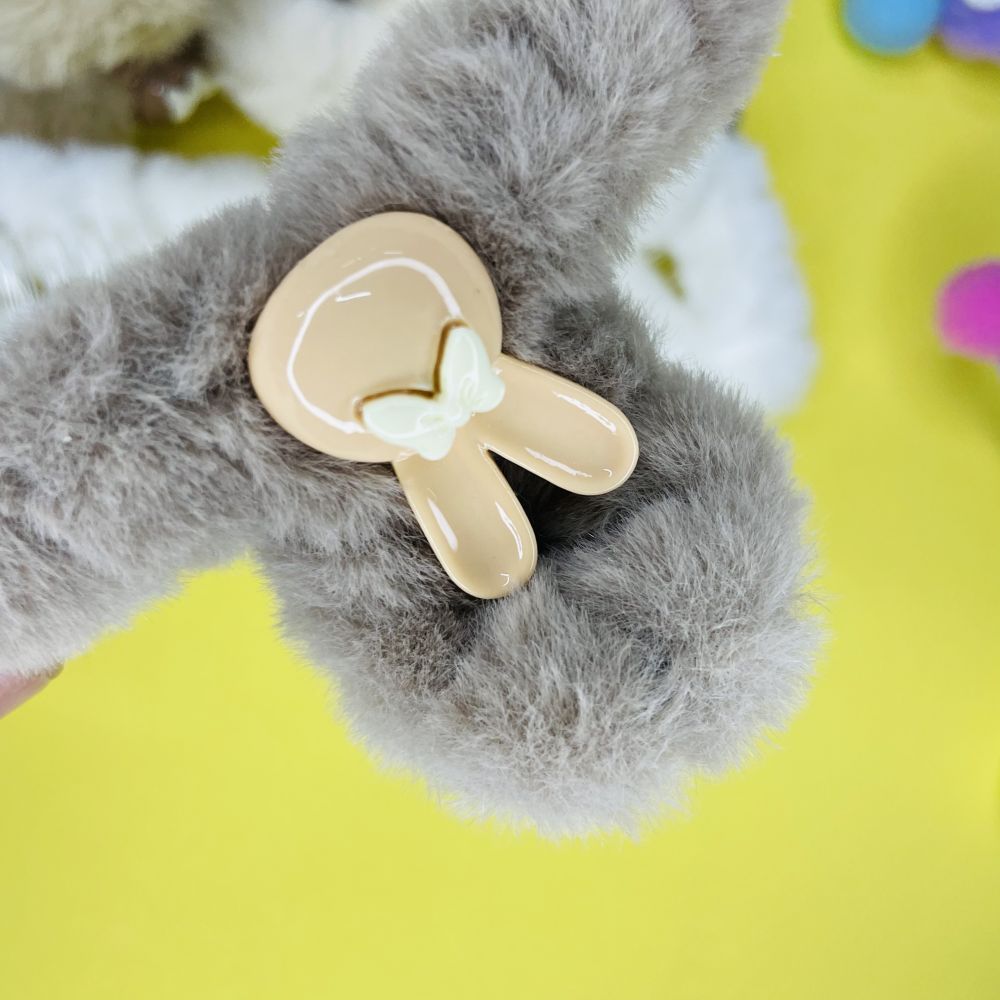 LINDREAM Kẹp tóc thỏ bông dễ thương thời trang đơn giản