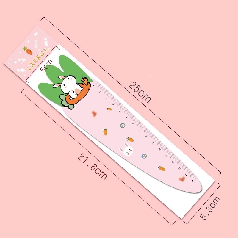 Thước Kẻ Hình Cà Rốt Dẻo Mềm Hít Sắt Dễ Thương 15cm [4567]