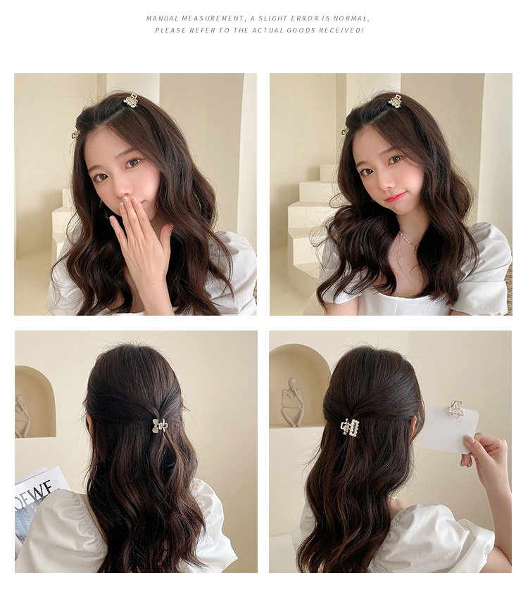 Set 9 Kẹp Tóc Mạ Vàng Đính Ngọc Trai Hàn Quốc