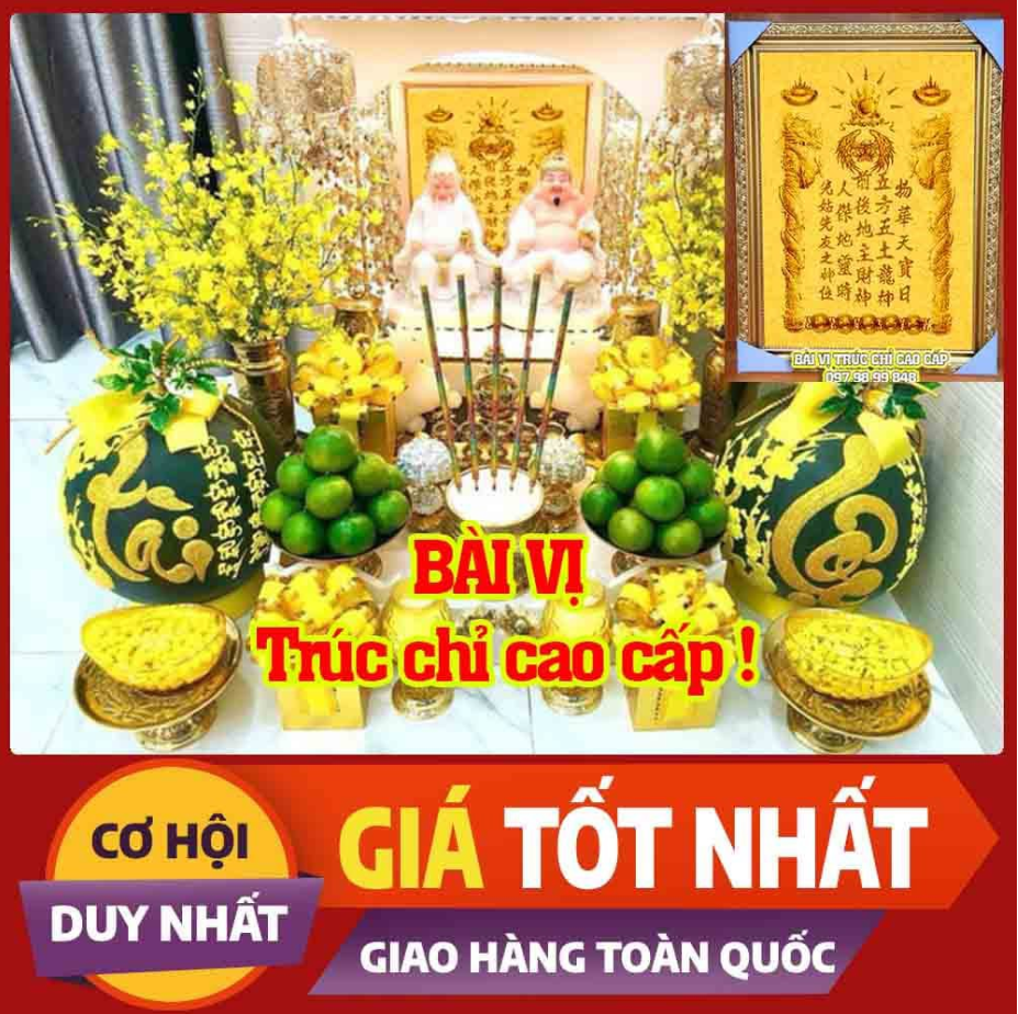 [CHUẨN PHONG THỦY LỔ BAN] Bài vị thần tài thổ địa  - trúc chỉ mang lại may mắn cho gia chủ !