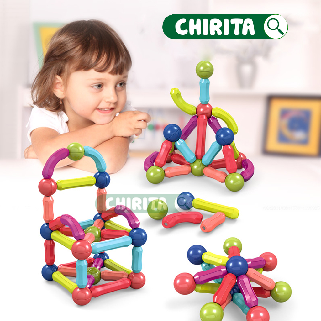 Đồ play folded shape magnet đủ code option 25 / 36 / 42 / 64 details-toy assembly kit-toys jigsaw magnet-toy assembling puzzle-toys for Baby Boys Girls high-grade cheap Chirita