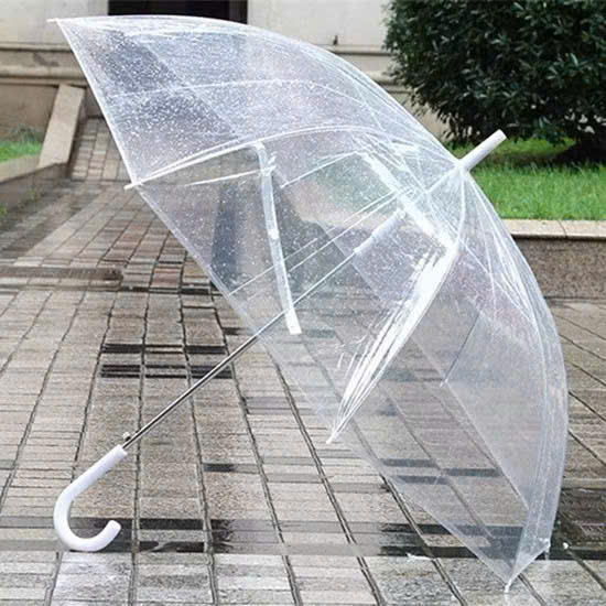 Ô dù đi mưa trong suốt gấp gọn phong cách Hàn Quốc nhựa nylong chống thấm nước hiệu quả – thích hợp để chụp hình lãng mạn dưới trời mưa