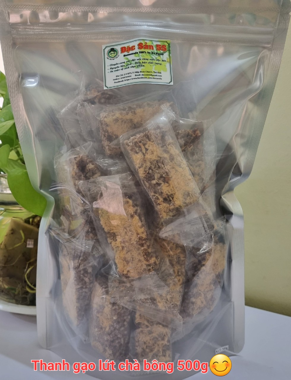 Thanh gạo lứt chà bông Đặc sản 5S