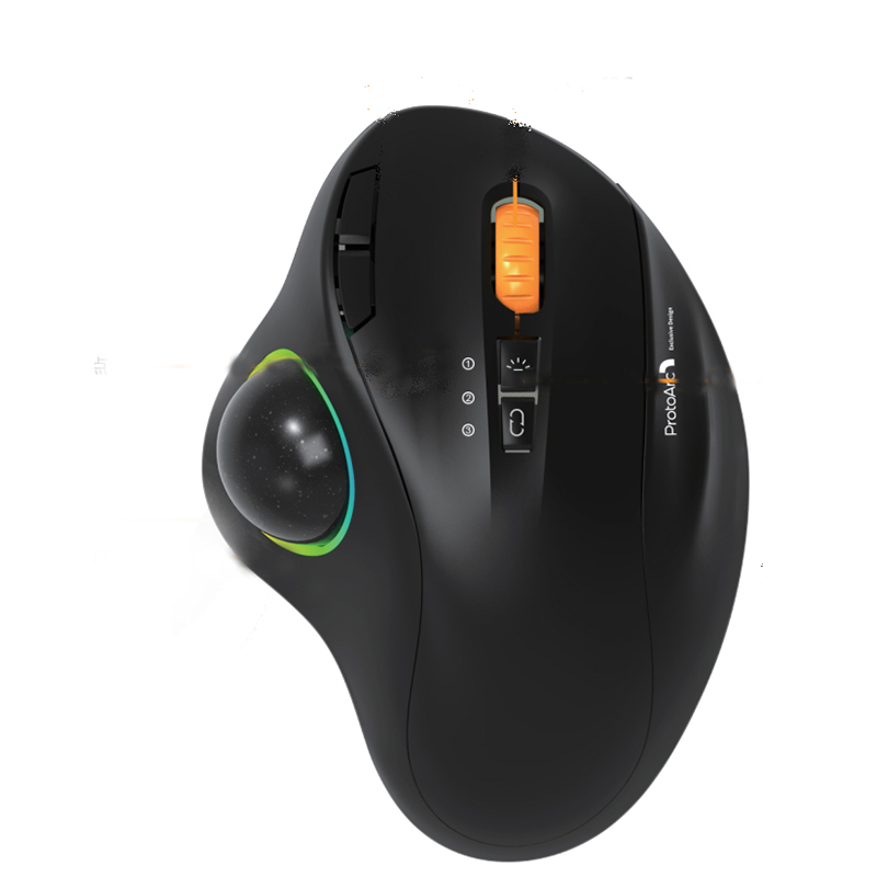 Ergonomic Mouse Wireless Trackball Mouse Bluetooth Mouse Adjustable 2400 DPI Dual Mode Vertical Mouse Connecting up to 3 devices simultaneously for Laptop