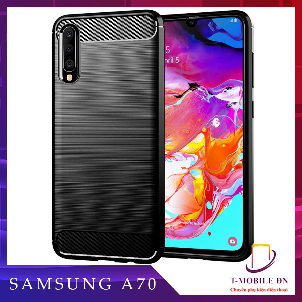 Ốp lưng Samsung A70 ốp silicone mềm Carbone phay xước chống sốc chống vân tay