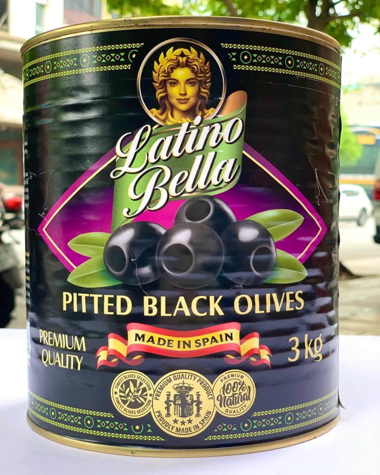 [Date 2028] [Origin: Spain] Green Olives / Black Olives with Pits Removed Latino Bella 3kg Box