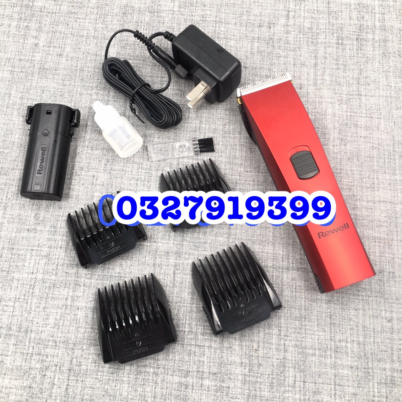 Rewell Professional Hair Trimmer with 2 Batteries Rewell 900 - 8W Power, 4-6 Hours of Use Time, Sharp Blade, Durable Battery, Classy Design