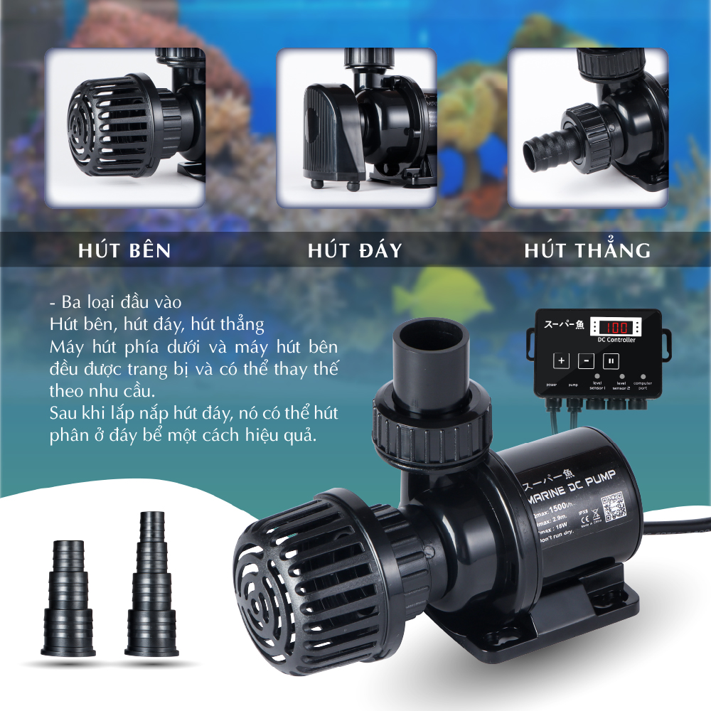 Máy Bơm Bể Cá Marine DC Pump ( DC1500 - DC 9000 )