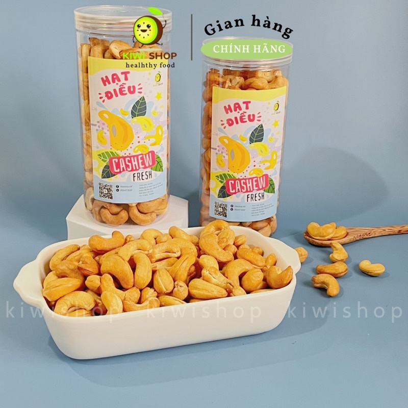 Hạt điều loại A sạch lụa rang muối hũ 500GR *KIWISHOP*