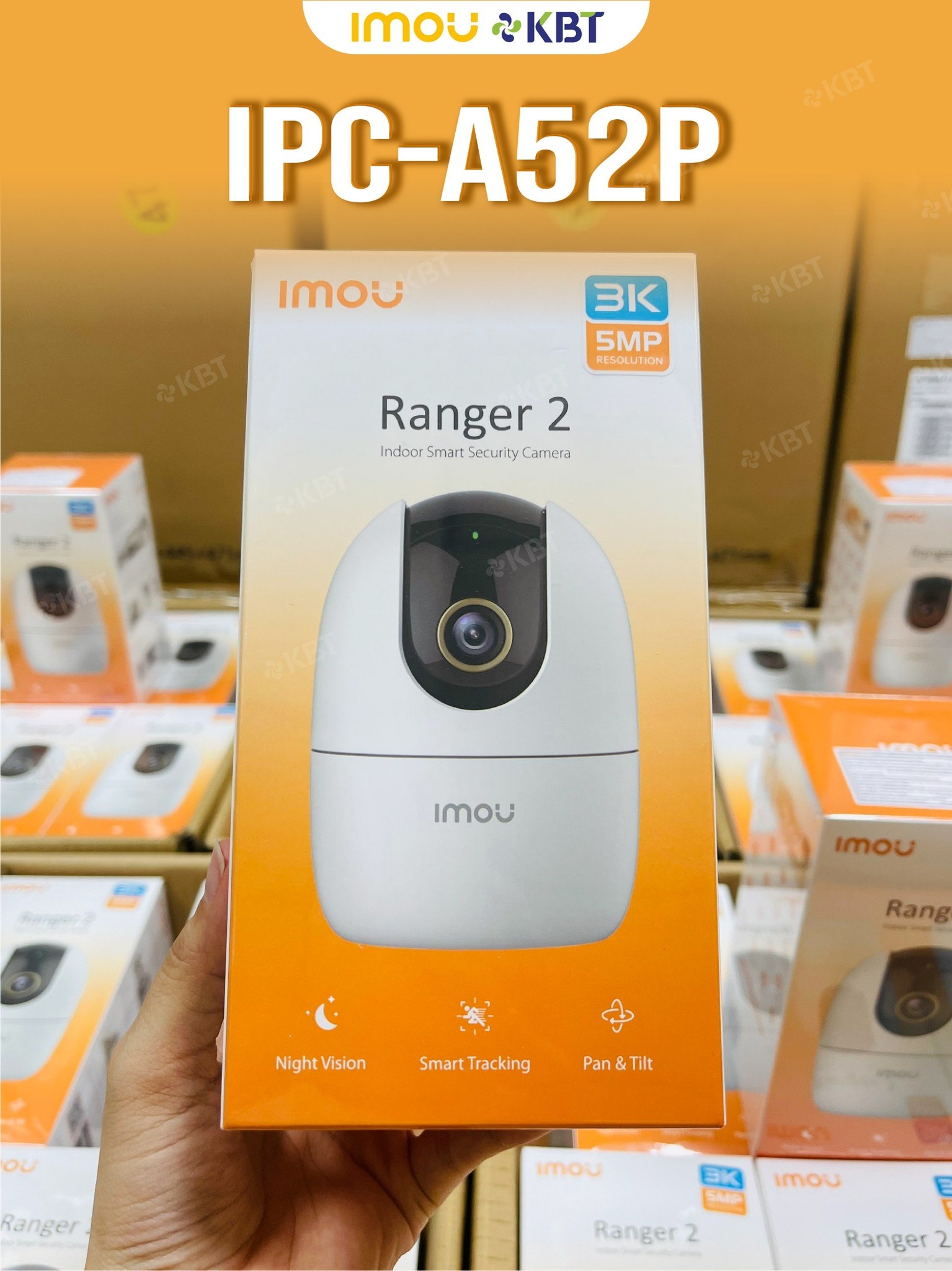 Camera Wifi 5MP 3K IMOU IPC-A52P Đàm Thoại 2 Chiều