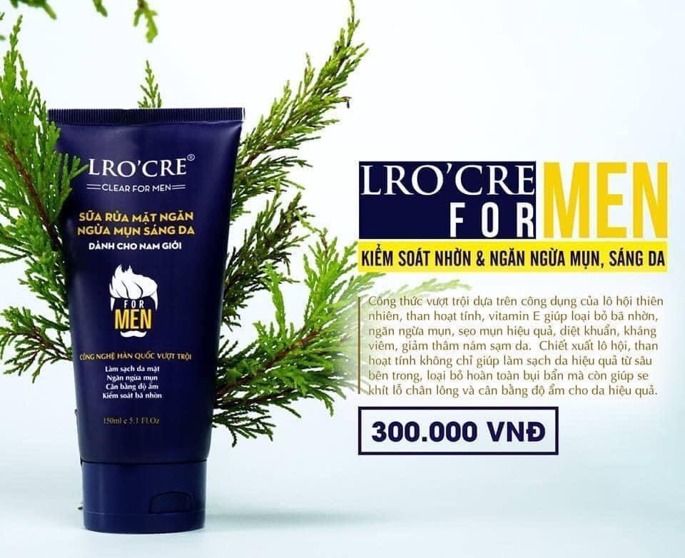 [HCM]SỮA RỬA MẶT LROCRE DÀNH CHO NAM GIỚI (150ML)