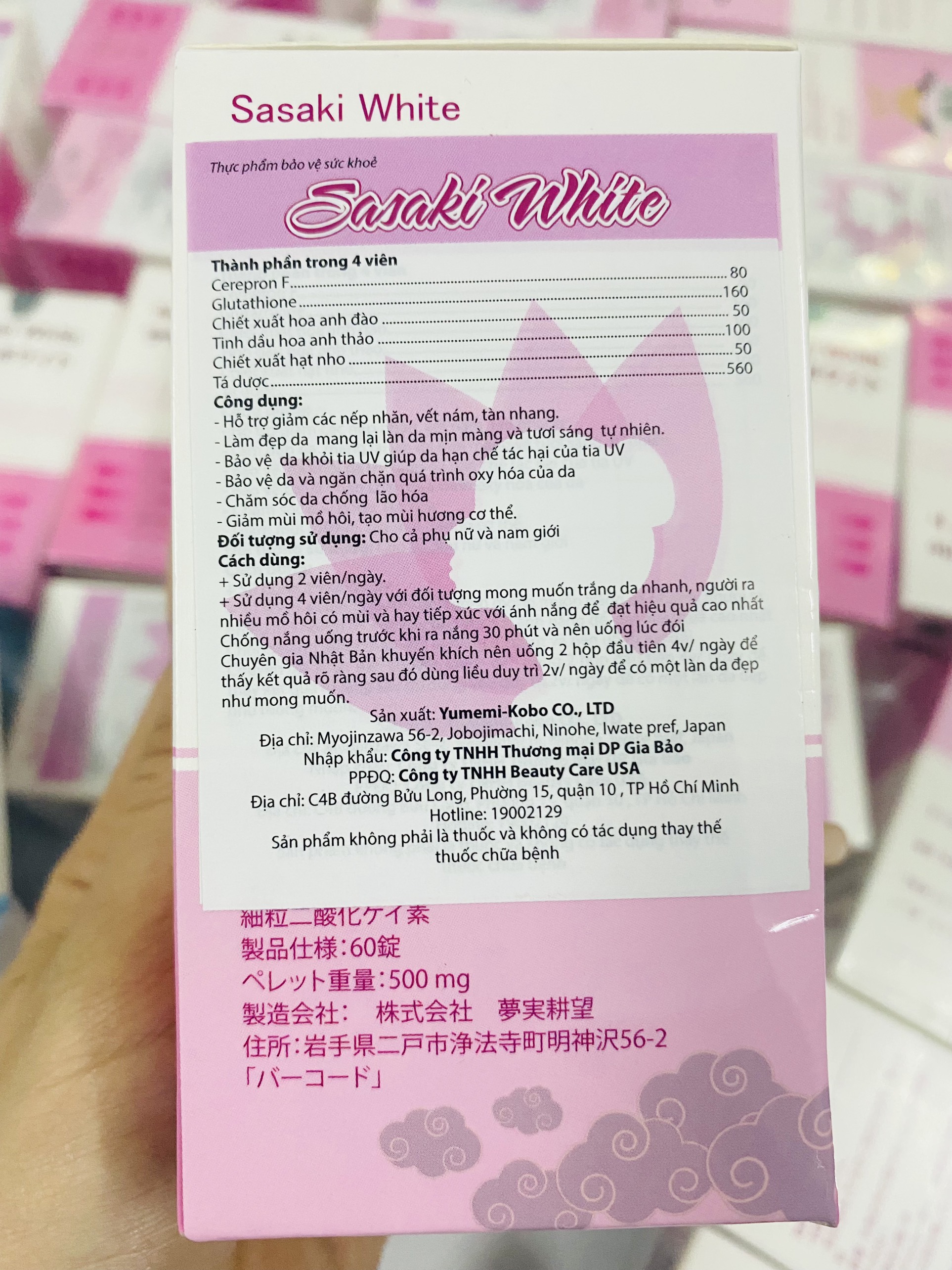 Viên Uống Sasaki White Nhật Bản