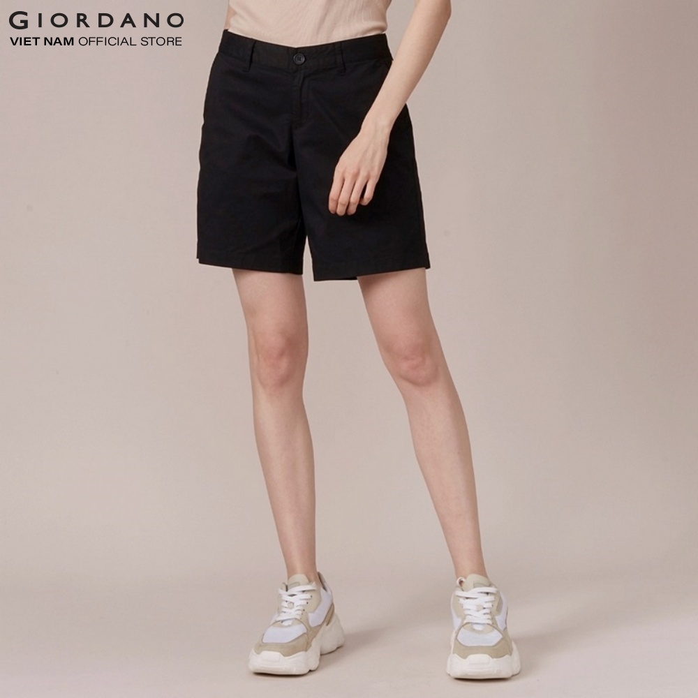 Quần shorts khaki nữ giordano 05403202