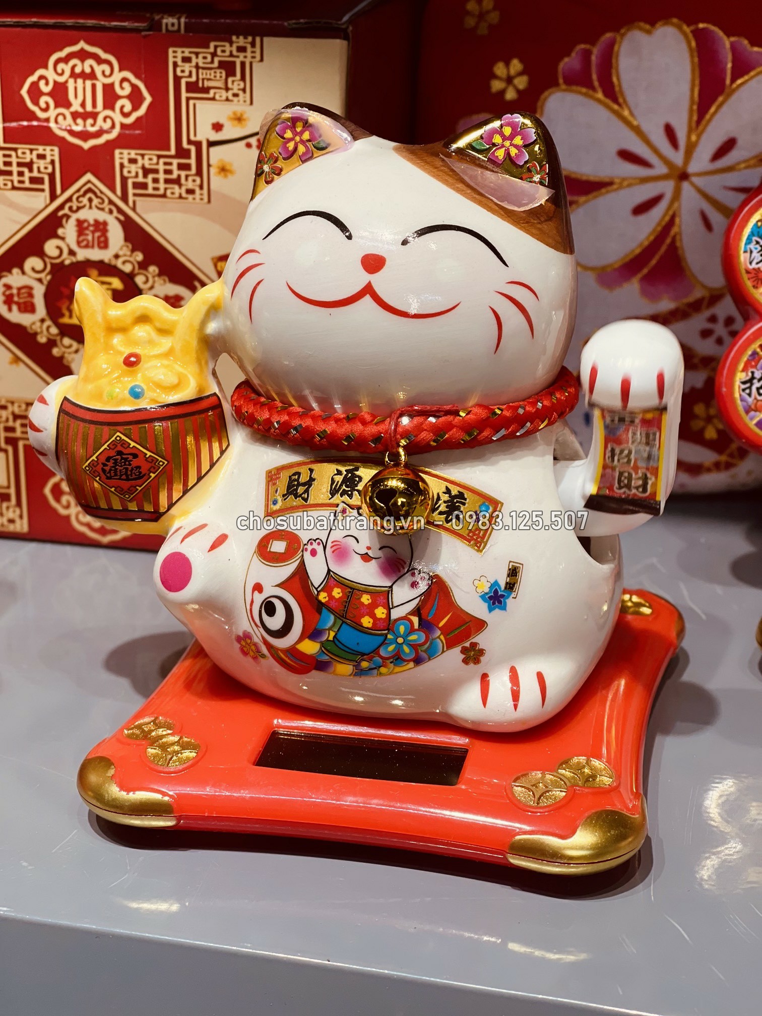 Mèo thần tài mini - Mèo may mắn size 10cm