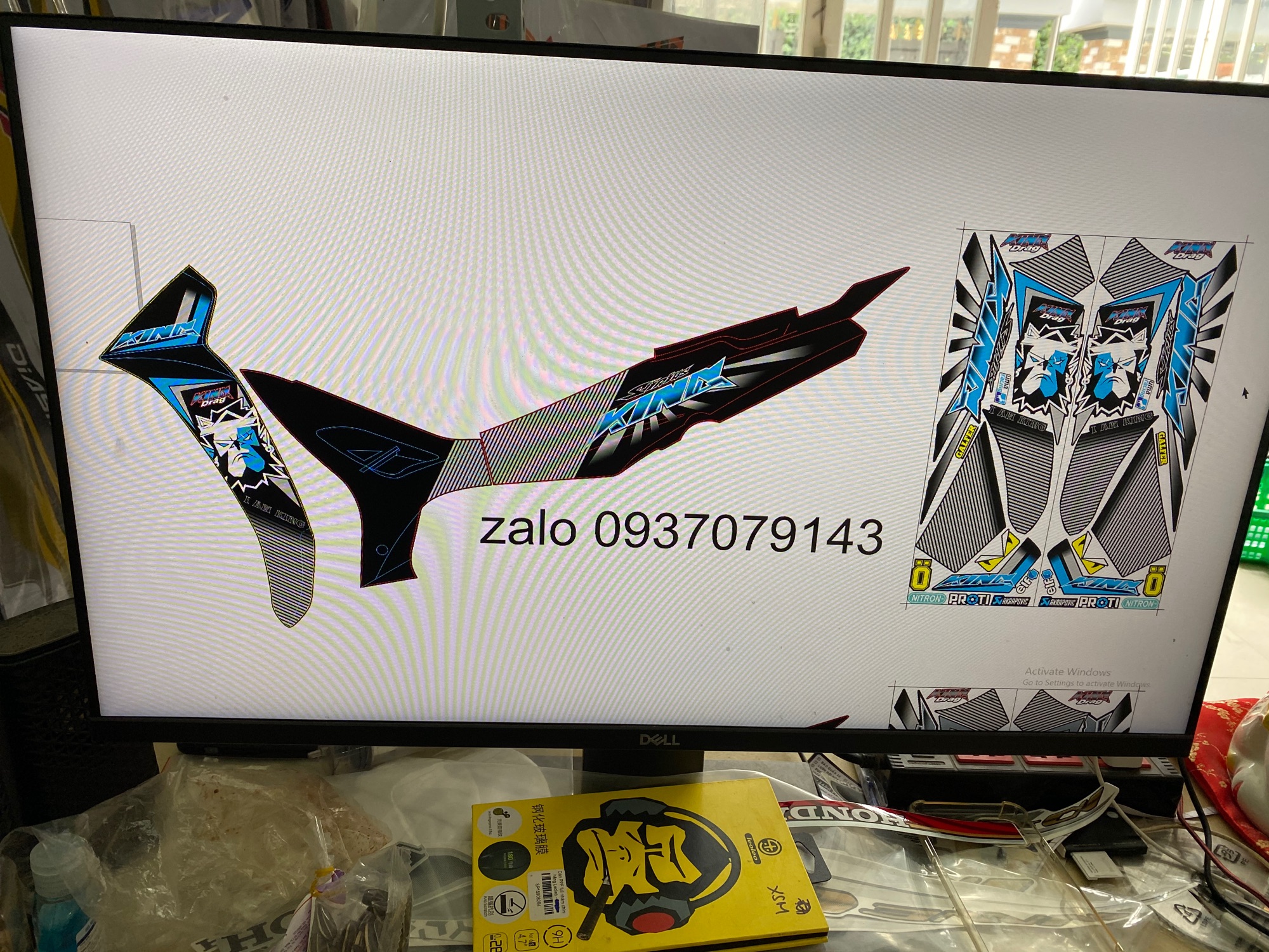 Tem rời Sirius King drag xanh đen