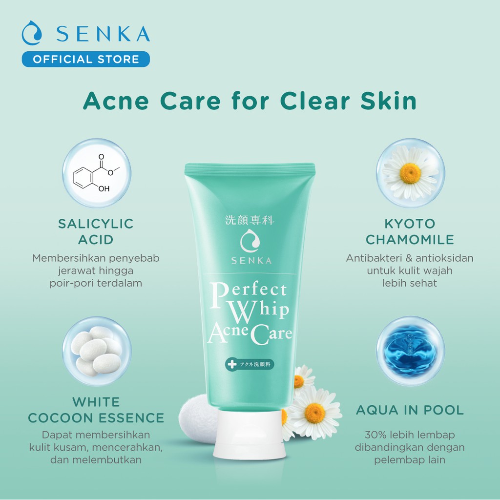Sữa rửa mặt Senka dành cho da mụn 100g