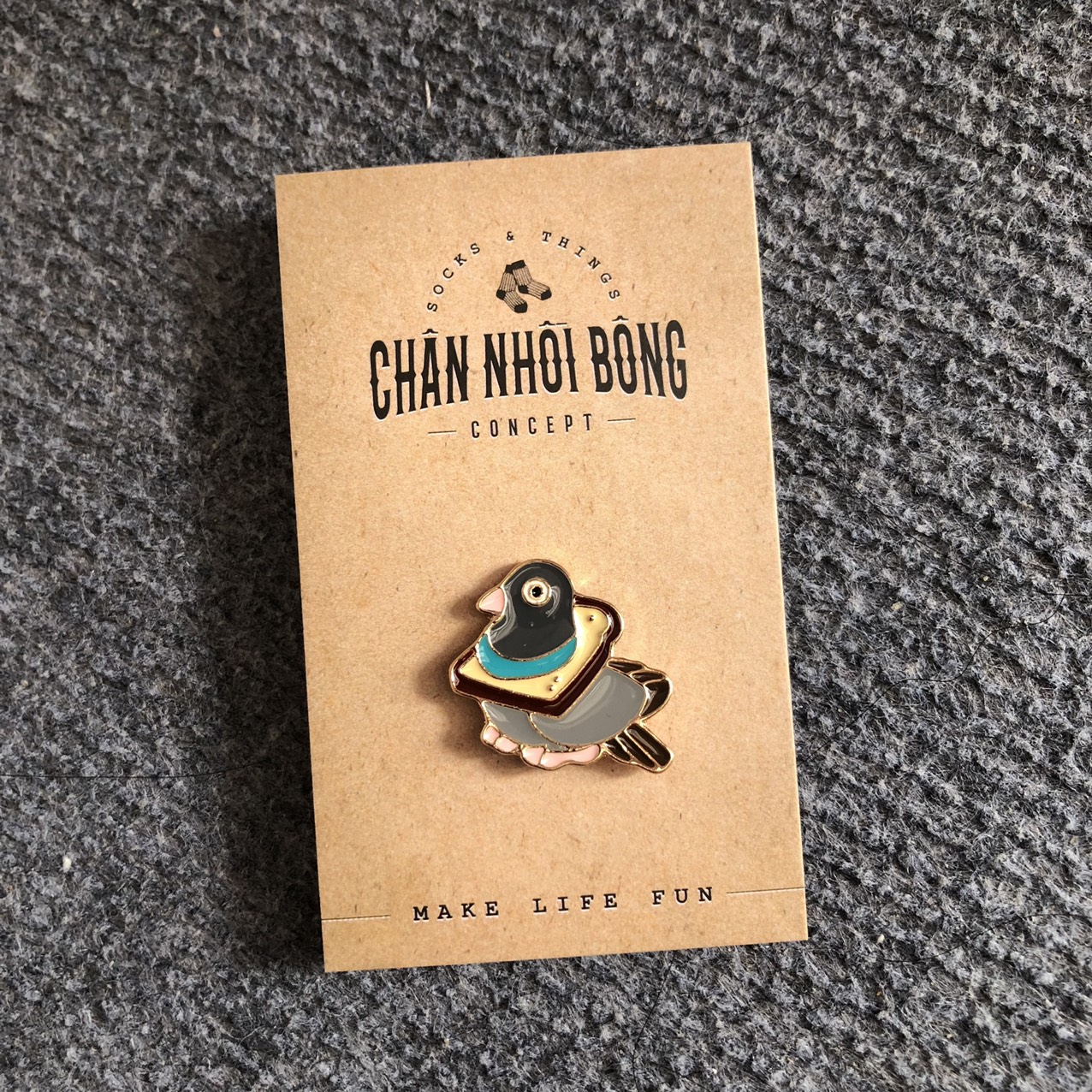 Pin cài áo kim loại, ghim cài áo, balo, nón hình chú vịt hài hước, vui nhộn