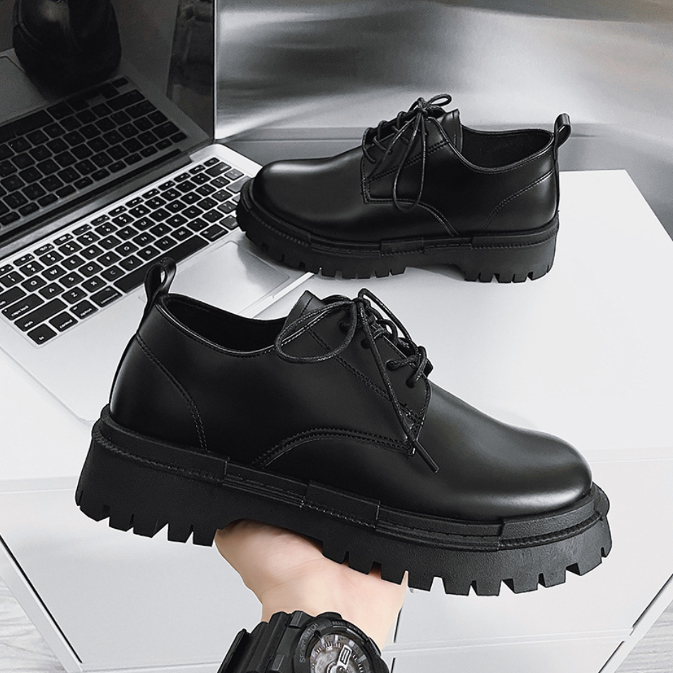 (New 2023 - Hàng cao cấp) - Giày da dr marten thấp cổ tăng chiều cao form hàn bản 7601