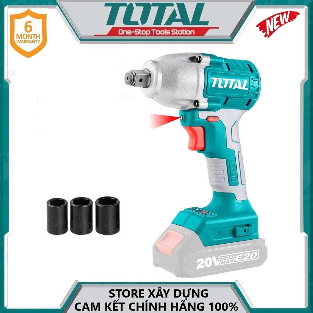 Máy siết bu lông 1/4" dùng pin 20v e20 total tiwlie2001- hàng chính hãng