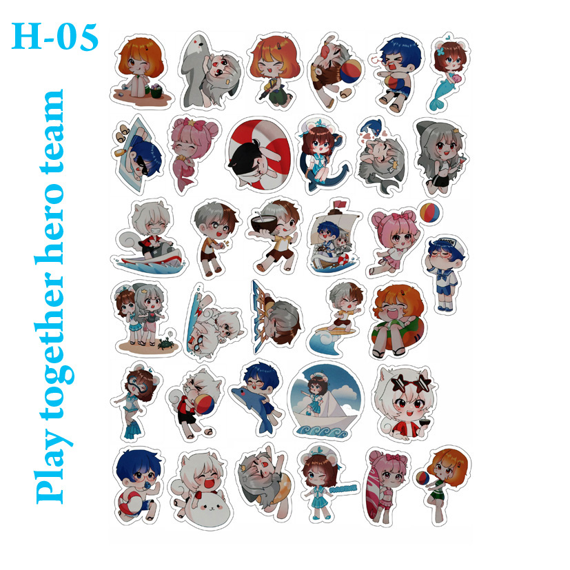 Sticker/ hình dán Hero Team play together (nhiều mẫu đẹp)