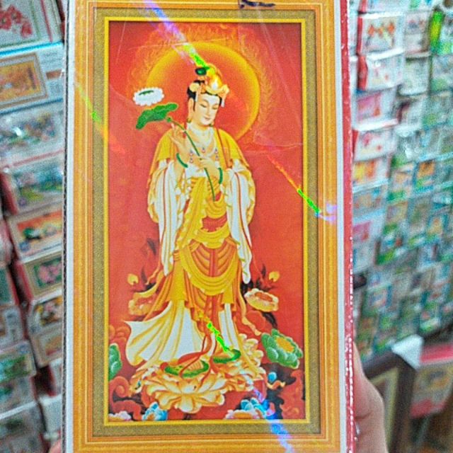 Tranh Đính Đá PHẬT A DI ĐÀ (ĐÁ ABC CAO CẤP). Kích Thước: 72cm x 50cm