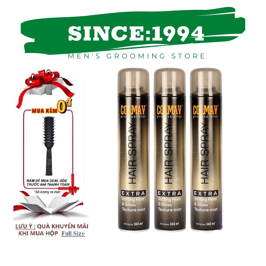 [CHÍNH HÃNG 100%] Gôm Xịt Tóc Colmav 360ml