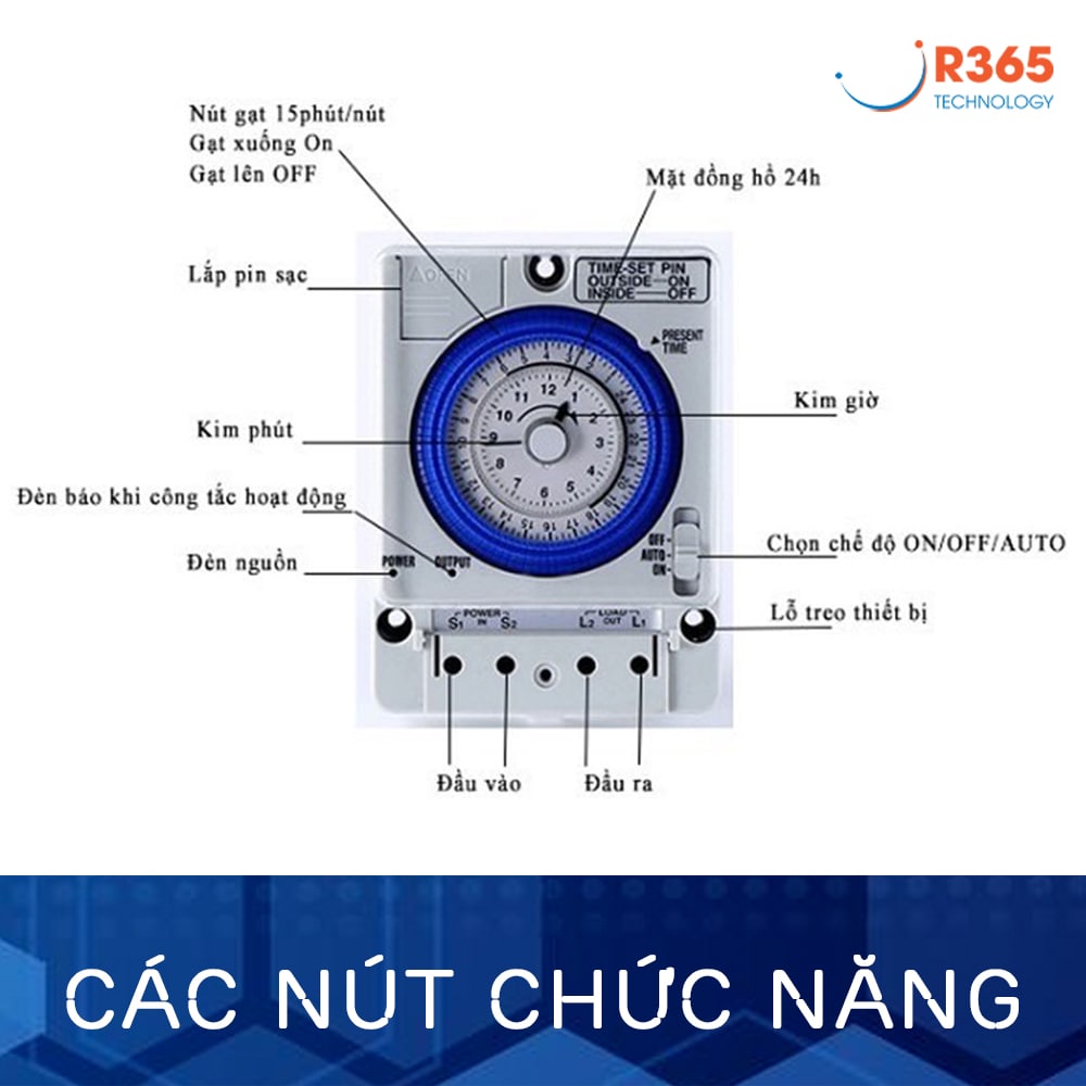 Timer hẹn giờ cơ Camso TN35-N 15A/220V