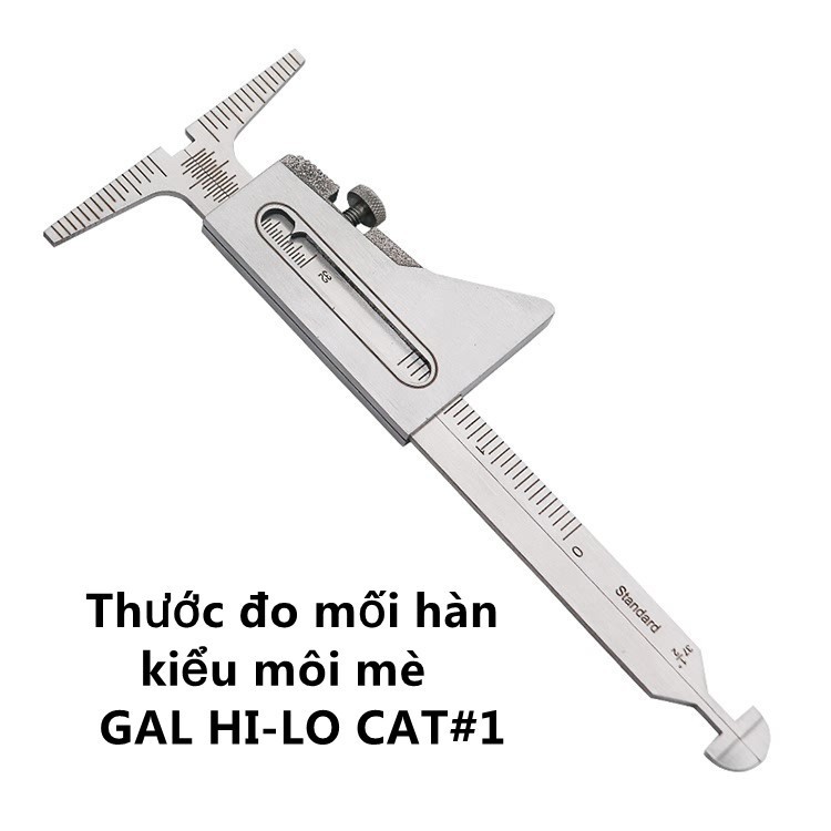 Thước đo mối hàn kiểu môi mè gal hi-lo cat#1