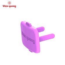Nút bịt ổ cấm Điện Quang trắng xanh hồng