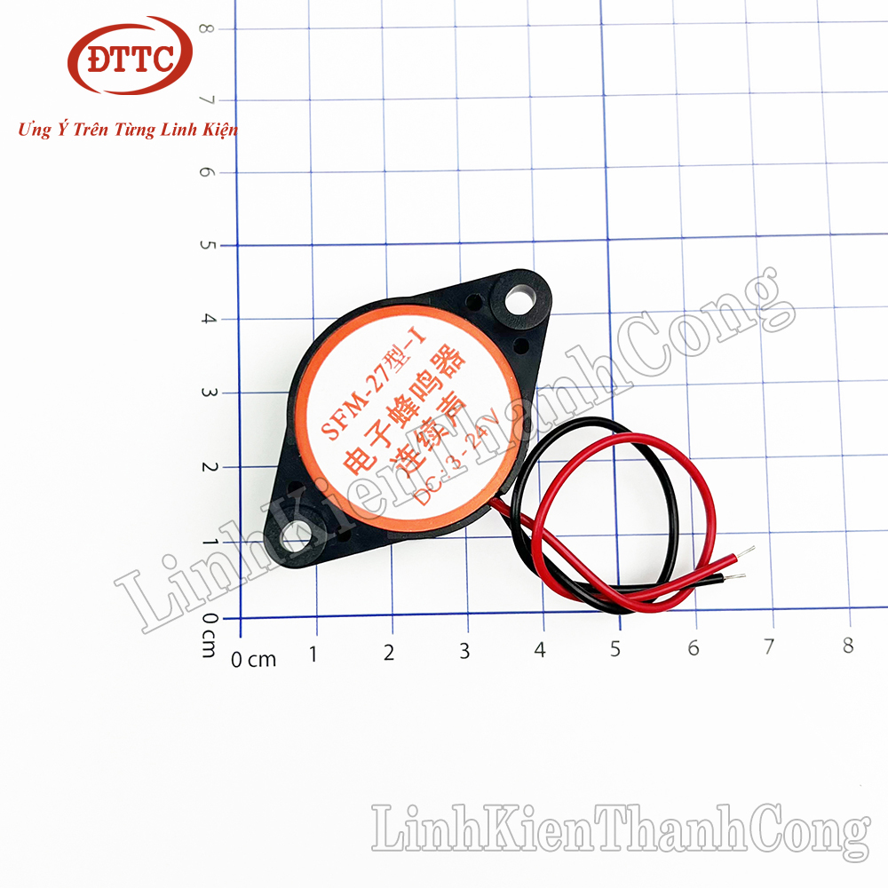 Còi thạch anh sfm-27 dc3-24v màu đen