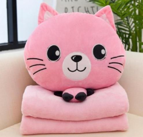 Chăn gối văn phòng hình mèo 3 in 1