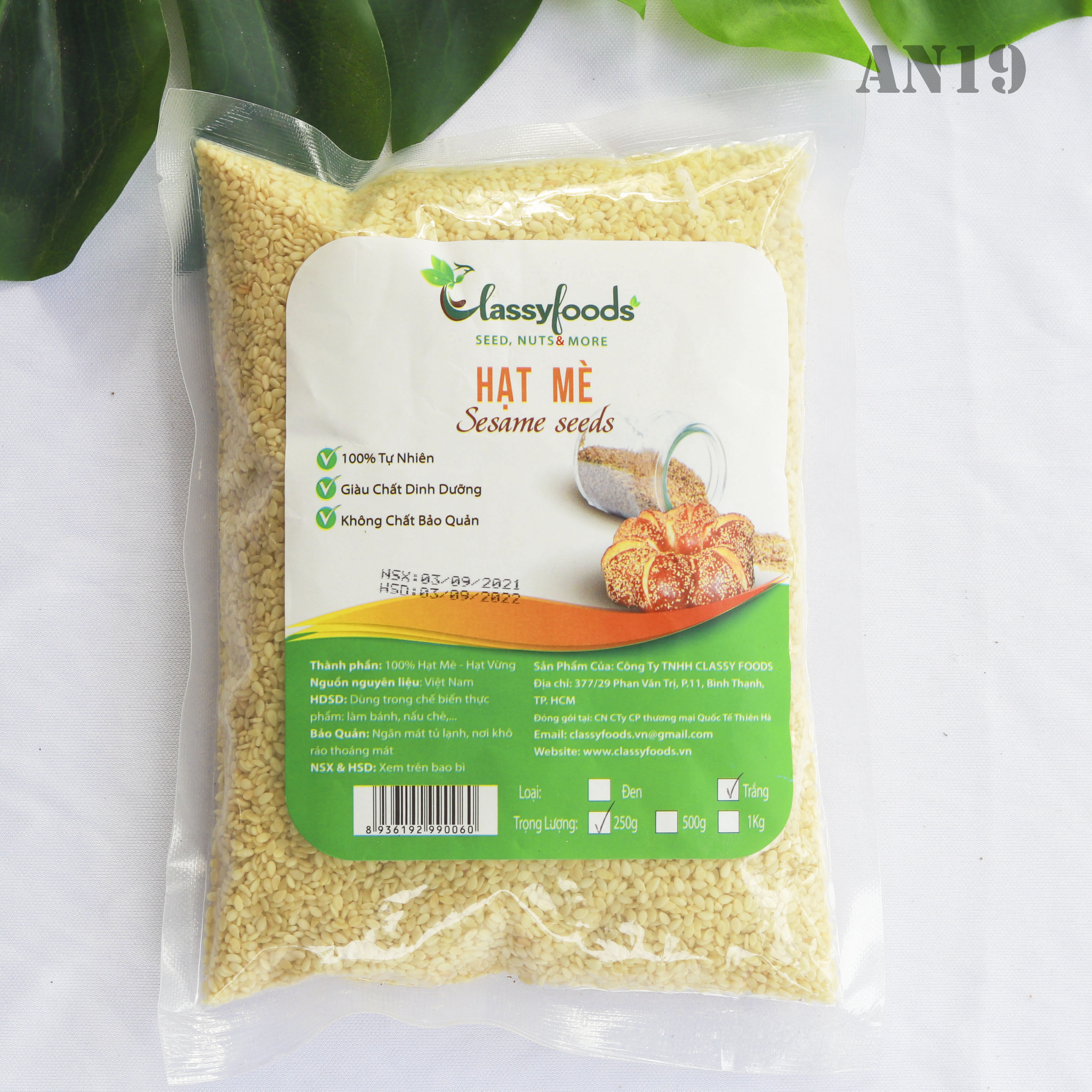 Hạt Mè Trắng Classyfoods 250gr