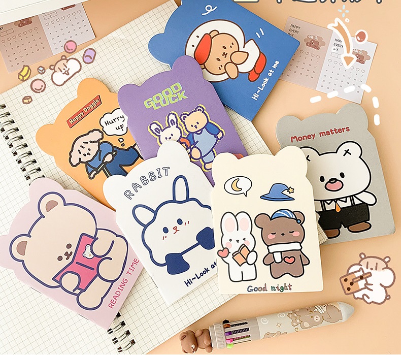 Sổ tay mini dễ thương khổ A6 - Sổ kẻ ngang (Inbox chọn mẫu)