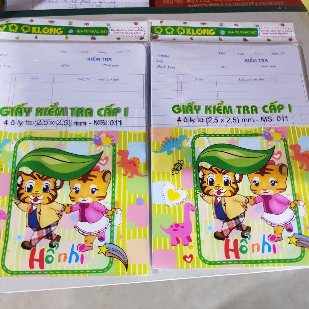 Giấy kiểm tra cấp I 4 ô ly (25 x 25) mm MS 011