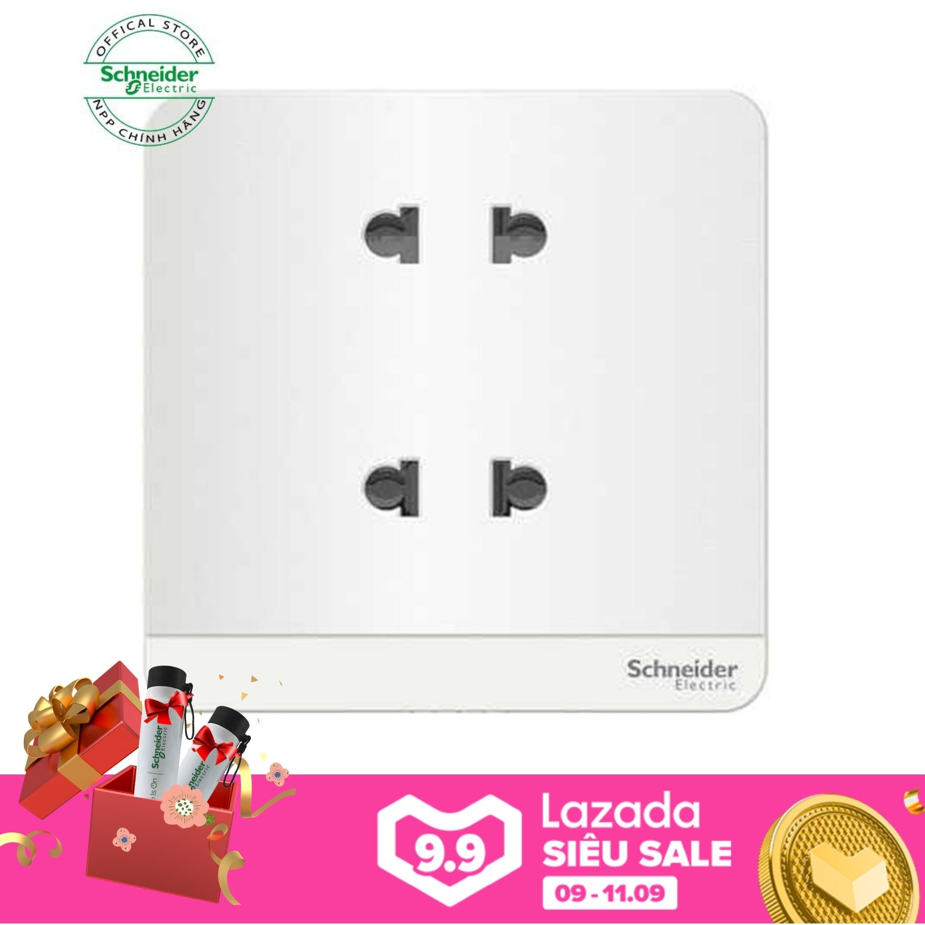 2G 2 PIN SOCKET, dark wood