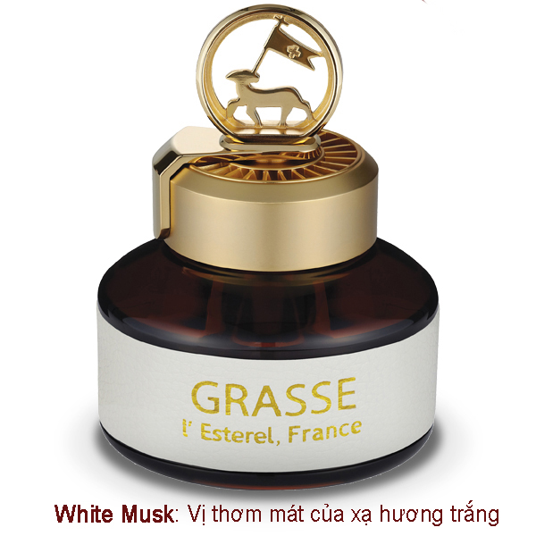 Nước Hoa Ô tô Hàn Quốc Grasse 110ml - hương xạ hương ( hộp trắng) Cao cấp Chuẩn hãng hương thơm dịu mát, thiết kế sang trọng, đặt trên taplo ô tô, bàn làm việc