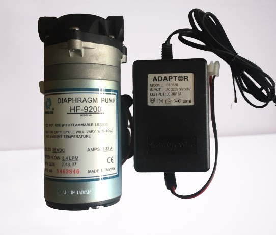BỘ BƠM HEADON VÀ ADAPTER 36V DÙNG CHO MÁY LỌC CÔNG SUẤT LỚNHỆ THỐNG PHUN SƯƠNG 50-70PEC