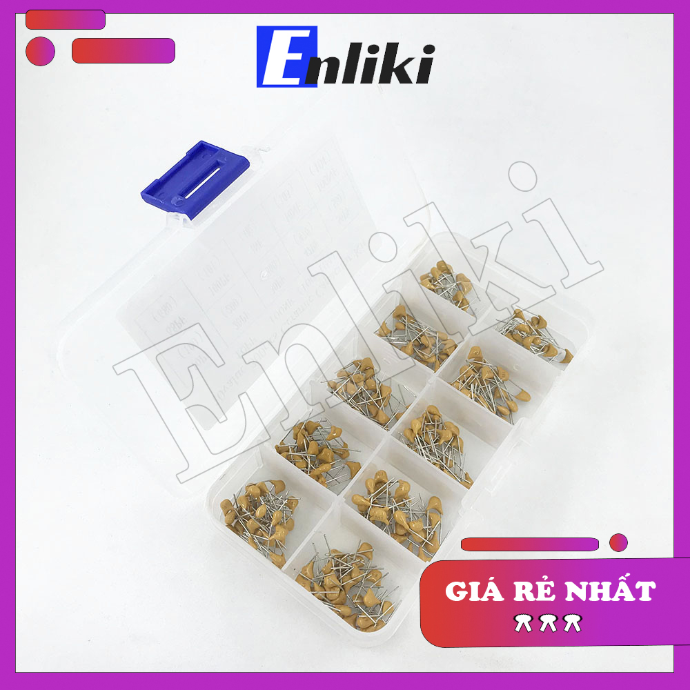 Combo 10 Loại Tụ Gốm 10pF-100nF (300 Cái)