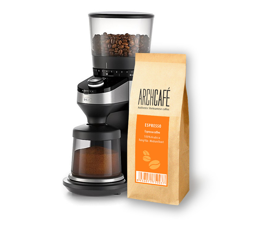Espresso hoàn hảo (nhãn cam) - Cà phê bột rang xay Archcafé (500g/túi)