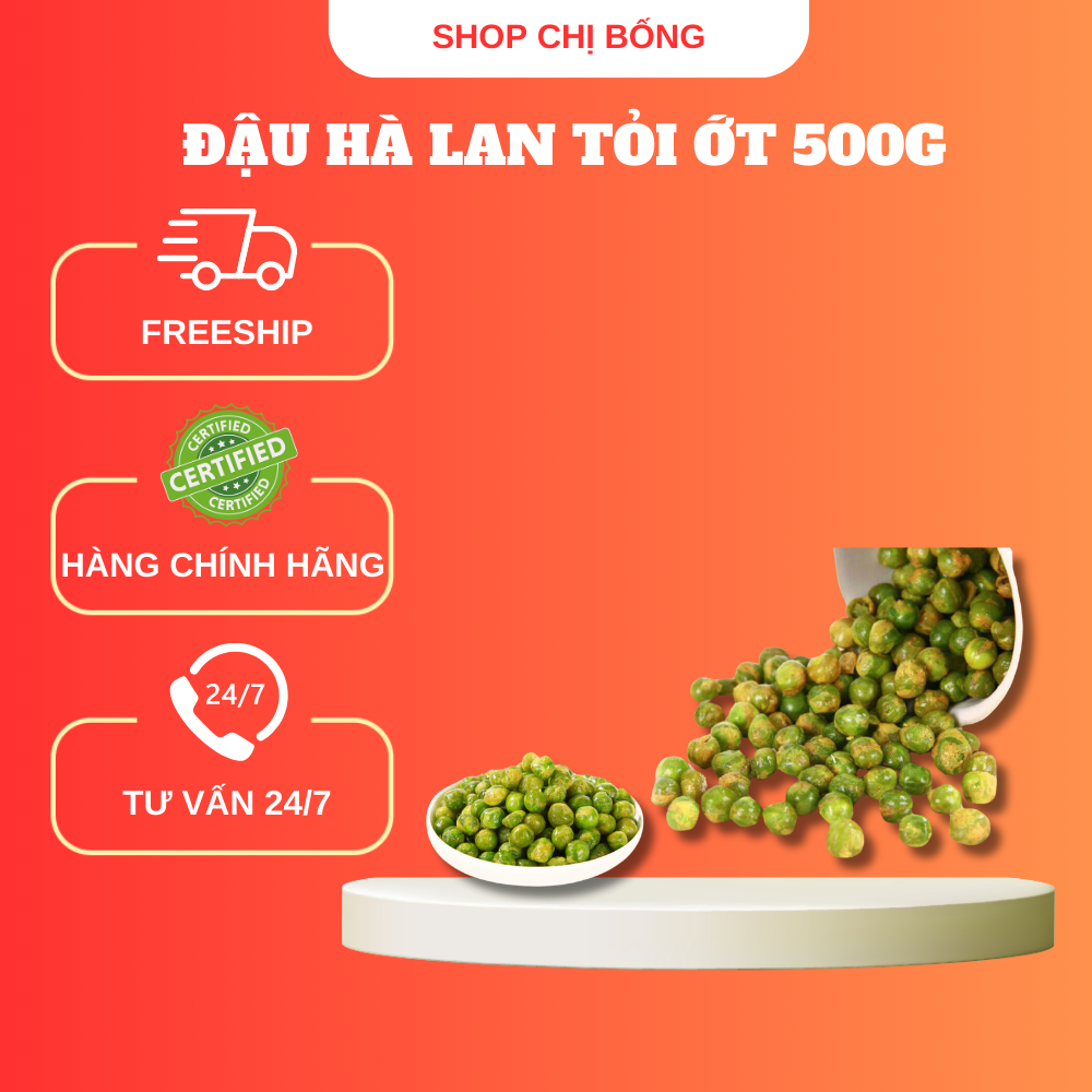 Đậu hà lan tỏi ớt 500g