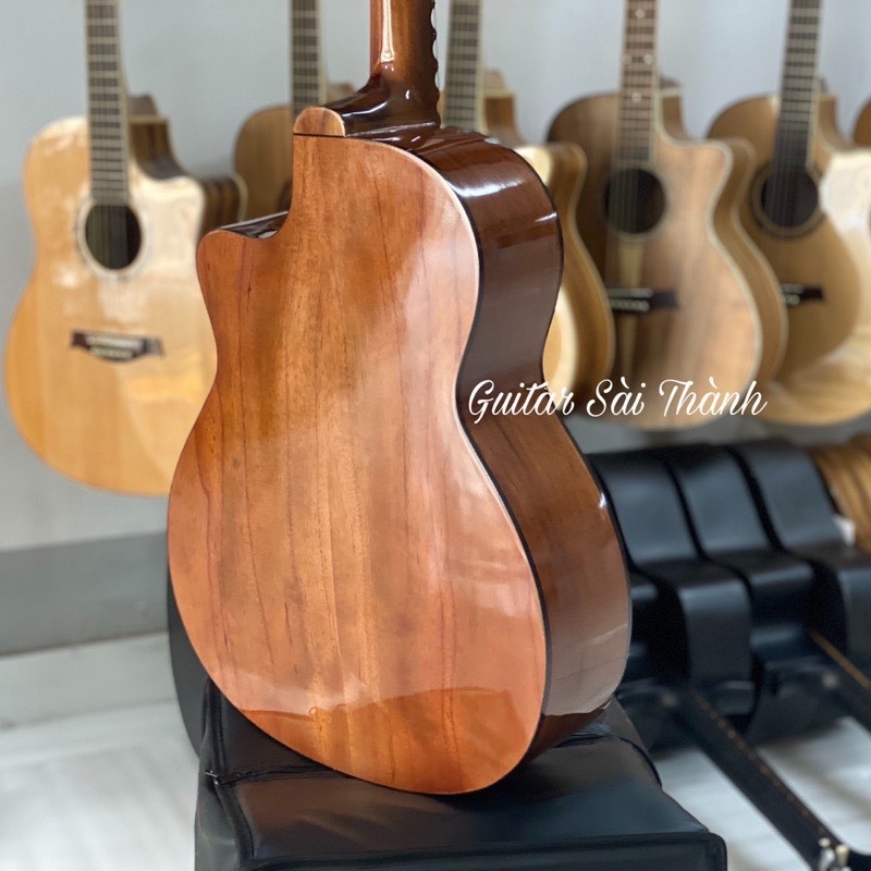 (Miễn Phí Ship) Đàn Ghita Vọng Cổ Phím Lõm Chính Hãng ST.Real Guitar Sài Thành Mã ST-VC02 Gỗ Hồng Đào Nguyên Tấm