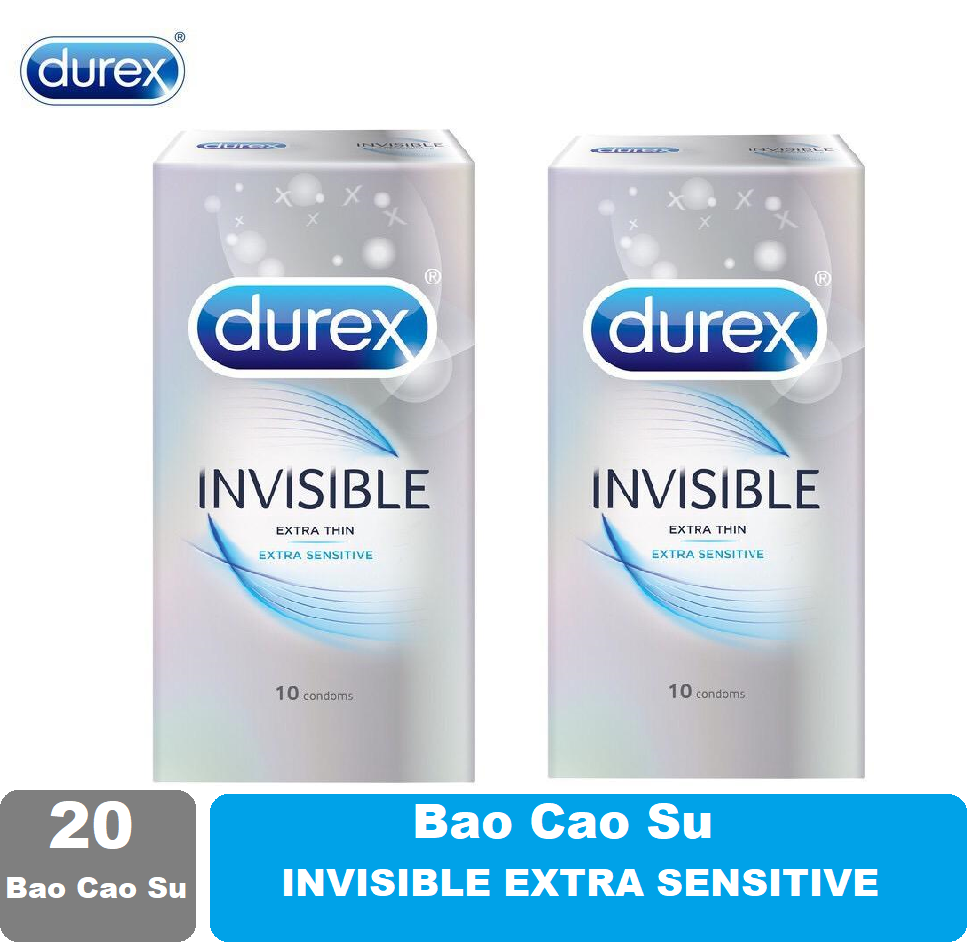 [HCM][ COMBO 2 Hộp ]Bao Cao Su Durexx Invisible Extra Thin cực siêu mỏng Hộp 10 Chiếc [che tên người mua] -