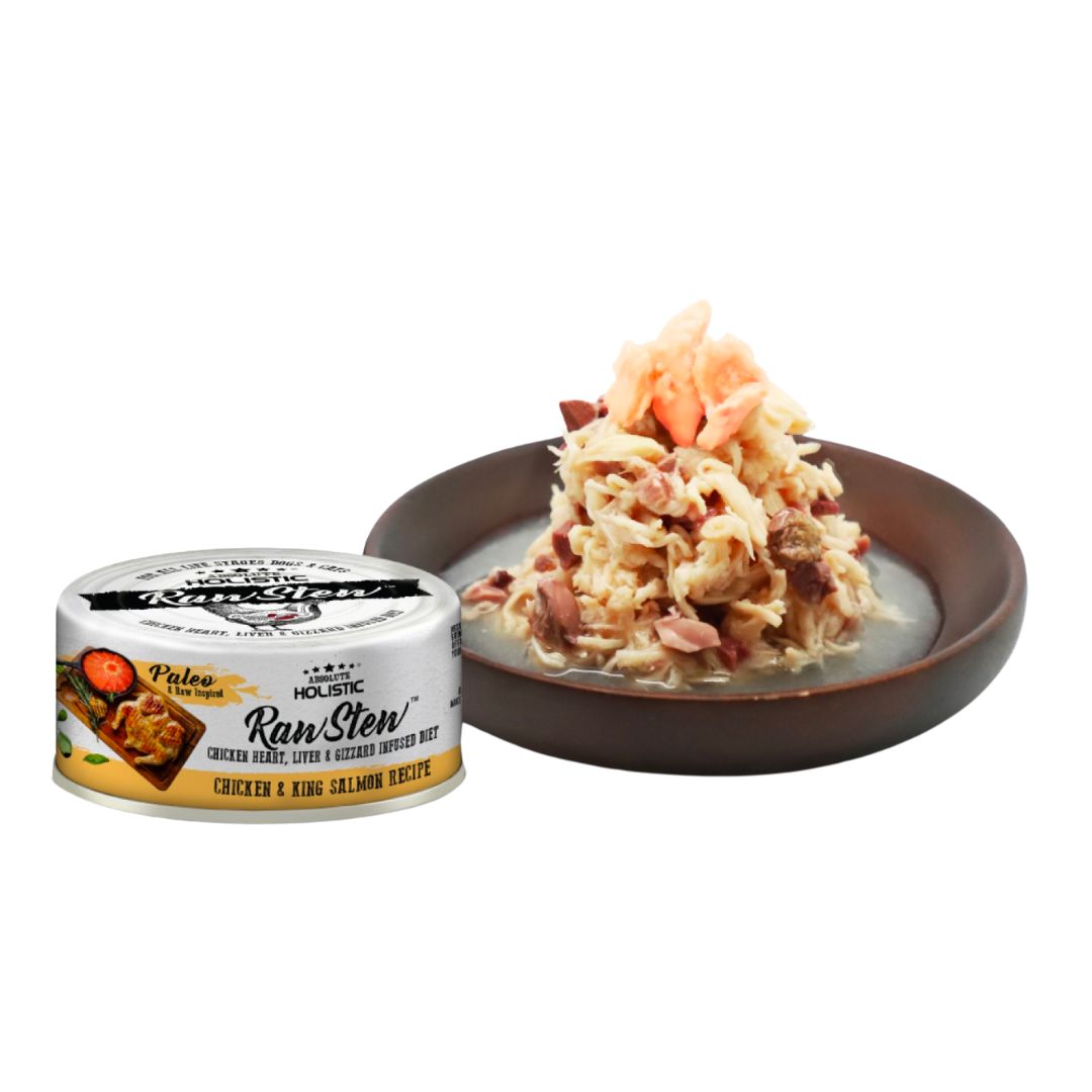 Pate Thức Ăn Ướt Cho Chó/Mèo Absolute Holistic Gà - Raw Stew - Lon 80G